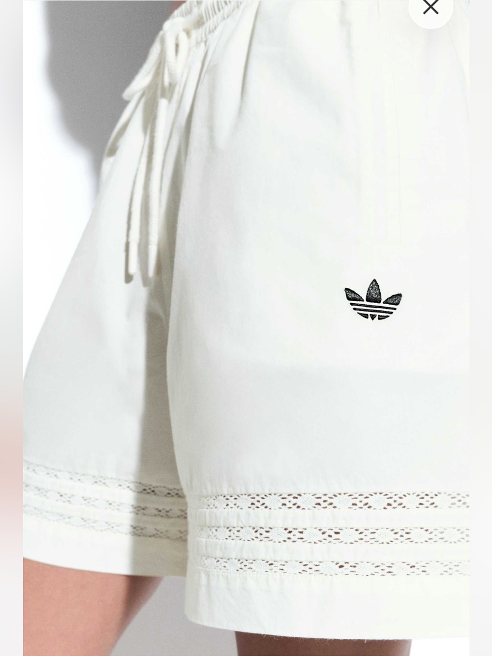 NWT adidas Originals × ASOS shorts with lace inserts, Collection 04 SOLD OUT - Picture 6 of 7